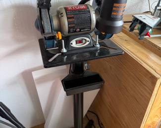 Ryobi BGH Inch Bench Grinder with Pedestal Stand