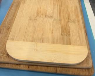 Bamboo Cutting Board Set with Handle Cutout