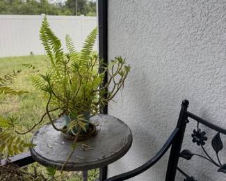 Vintage Wrought Iron Bistro Table