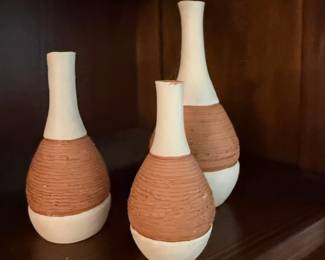 MidCentury Modern Style Ceramic Bud Vase Set