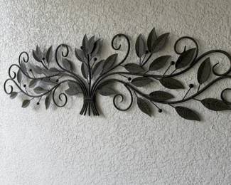 Metal Branch and Leaf Wall Art