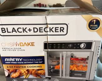 Black Decker Crisp N Bake French Door Air Fryer Oven TOSD