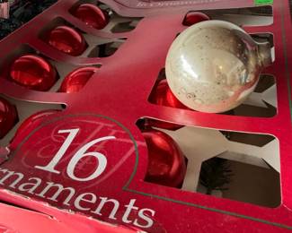Vintage Red Glass Christmas Ornaments by Rauch Industries