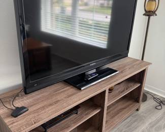Insignia LED Television with Rustic Oak Finish Media Console