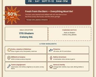 Action Estate Sales Discount Sale Event Flyer