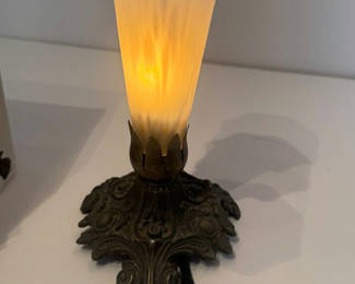 Lot 3: Vintage Wisteria Lamp with Frosted Glass Shade