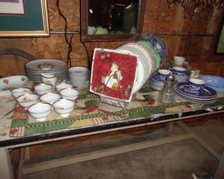 BLUE WILLOW and Other Glassware