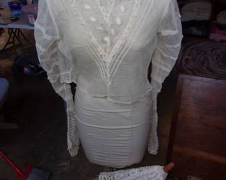 Dress Form w/French Jacket & Victorian Umbrella