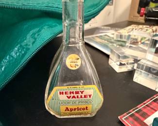 Vintage Henry Vallet Licor de Prisco Apricot Brandy Miniature Bottle