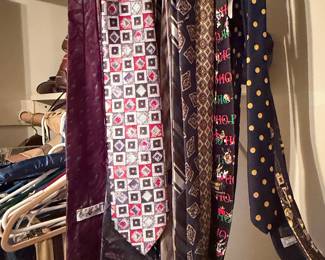 Collection of Vintage Designer and Novelty Neckties including Oleg Cassini, Looney Tunes, and more