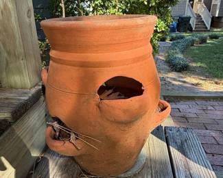Damaged Terracotta Strawberry Planter