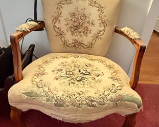 Louis XV Style Needlepoint Armchair