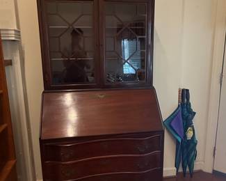 Maddox Chippendale Style Mahogany Secretary Desk