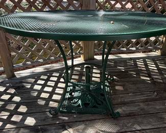 Vintage Woodard Wrought Iron Patio Dining Table