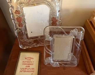 Mikasa Crystal Frosted Floral Picture Frame Collection