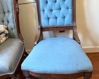 Eastlake Victorian Walnut Parlor Chair