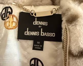 Dennis Basso Faux Fur Animal Print Coat