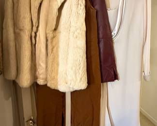 Vintage Rabbit Fur Coat and Assorted Garments