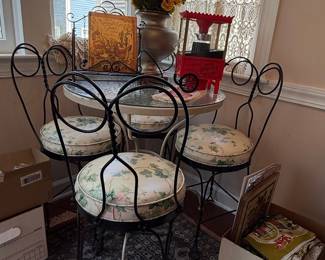 Vintage Ice Cream Parlor Bistro Set