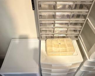 Assorted Plastic Storage Organizers Lot