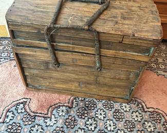 Antique Japanese Warabite-bako (Travel Box)