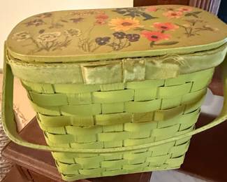 Longaberger Floral Woven Basket