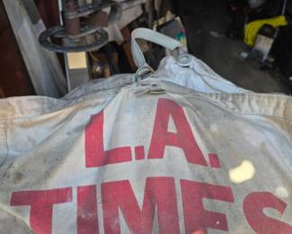 VINTAGE L.A. TIMES NEWSPAPER CARRIER CANVAS DELIVERY BAG
