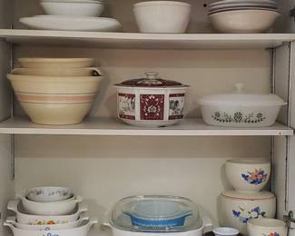 McCoy - bowls and pitcher. Corningware