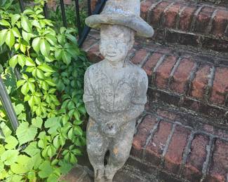 Cast Stone fishing boy