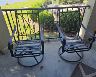 Metal Exterior Swivel Chairs
