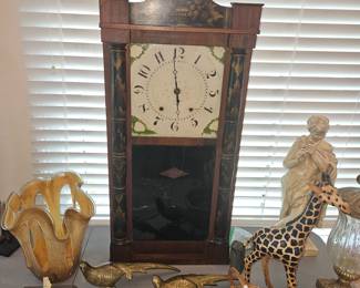 Antique American Column and Splat Shelf Clock