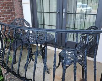 Cast Metal Bistro table and Chairs
