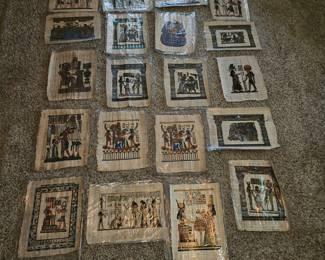 Hand painted Egyptian Papyrus Painting