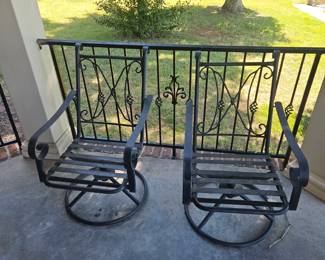 Metal Exterior Swivel Chairs