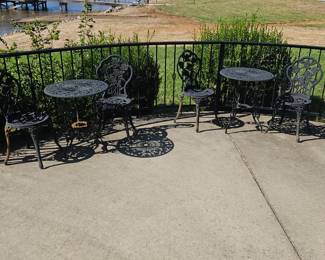 Cast Iron Bistro Table and chairs