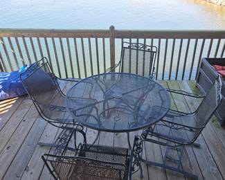 Wrought Iron Table and Chairs