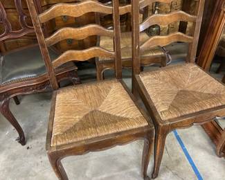 Set ladder back dining chairs