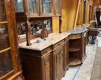 19th century two part buffet