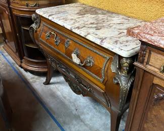 Bombe ormolu mounted commode