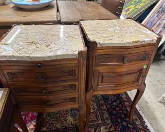 Pair 19th century petite commodes