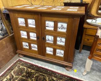 Interesting Dutch tile cabinet