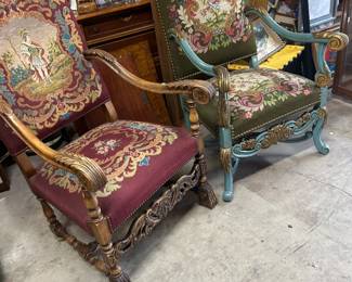 Pair and single needlepoint