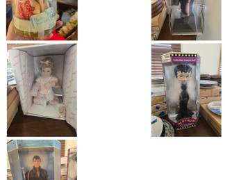 Rose, Elvis, BettyBoop, Shirley Temple, Antique mini dolls