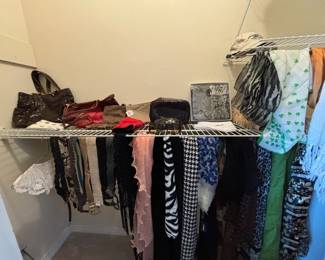 Scarves, belts, purses and hats