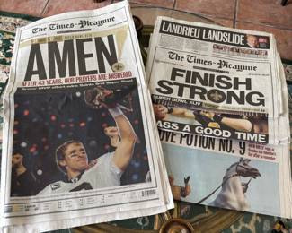 Saints history newspapers