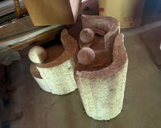 We have the glass! Stone tables