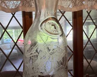 Norman Kosarin Paul Masson Vineyards Etched Carafe