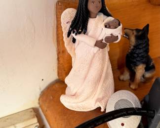African American Angel Holding Baby Figurine - Martha Holcombe "Niambi"