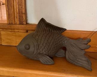 Vintage Ceramic Koi Fish Sculpture - Miller Studio