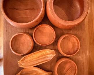 Vintage Teak Wood Salad Serving Set